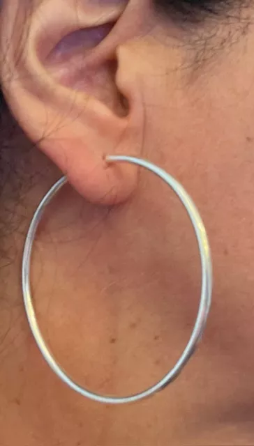 Créoles en laiton 60mm  plaqués 10microns en France