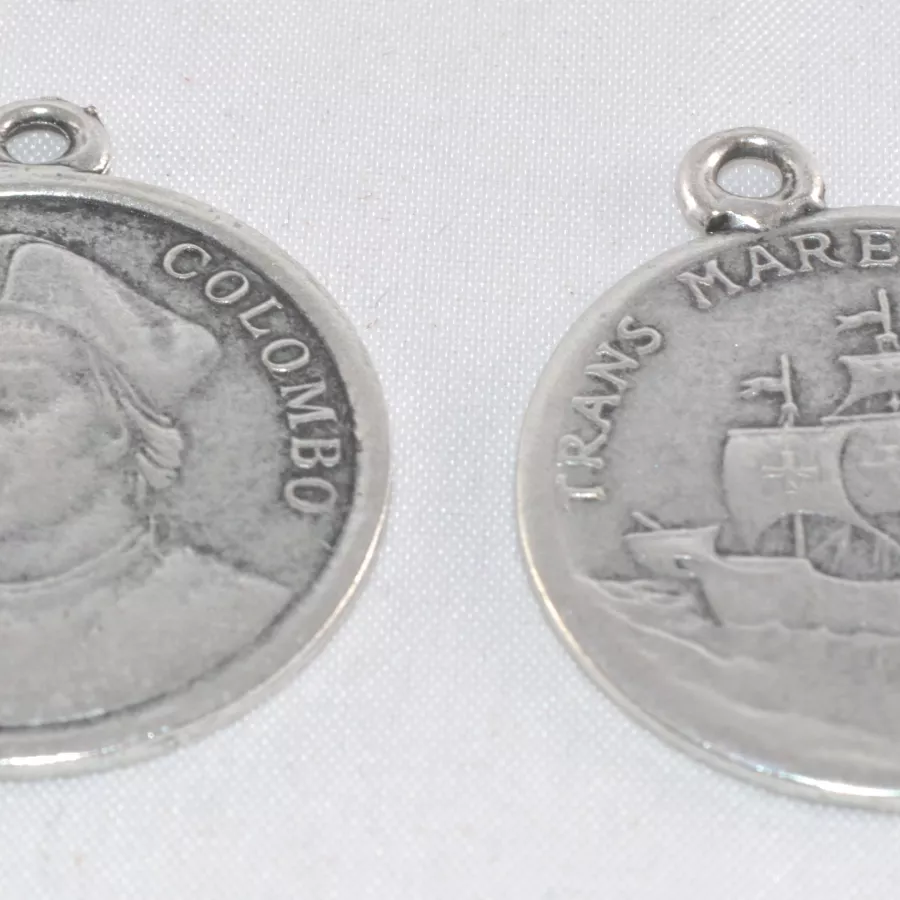 Pendant médaille christophe Colomb