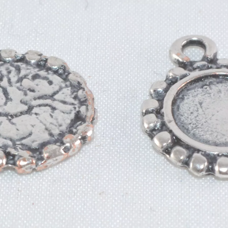 Pendant médaille à coller cabochon 