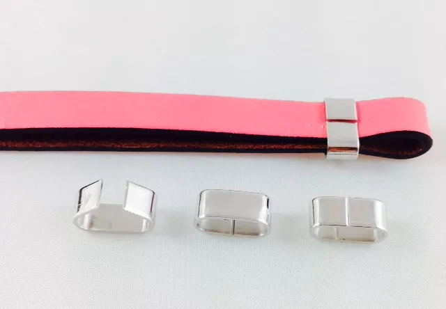 Passant 10mm en laiton plaqué rhodié ajustable