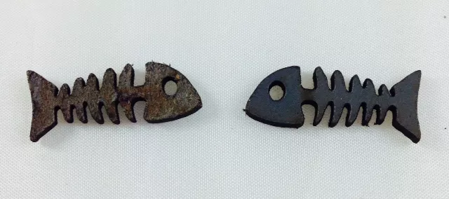 5 Arêtes de poisson en cuir