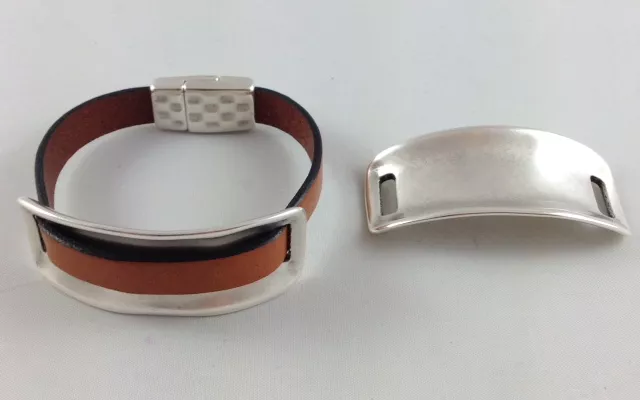 2 Passants  plaque pour cuir 10mm