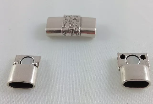 5 Fermoirs aimantés 10x4.5mm camouflage