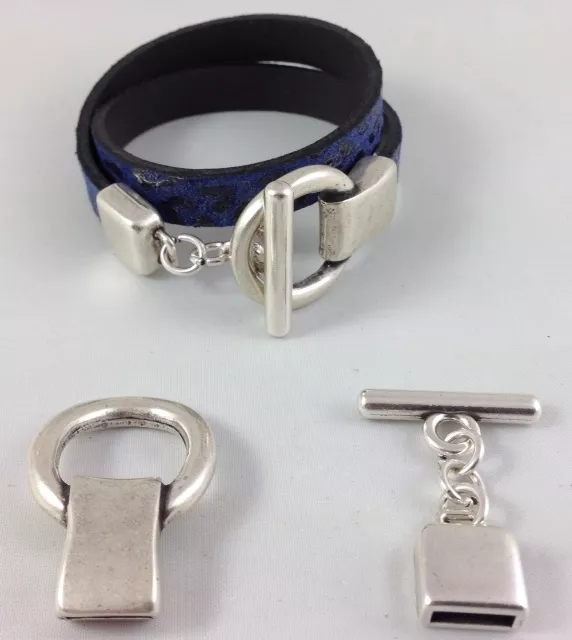 5 Fermoirs T pour cuir 10mm-3.25€ht la paire