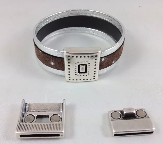 5 Fermoirs aimanté 20mm avec points