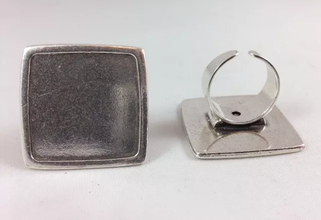 Bague avec plateau 25 x25 mm