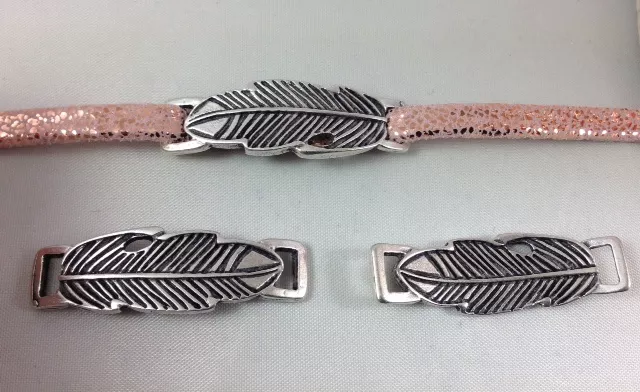 10 Passants plume pour cuir 5mm