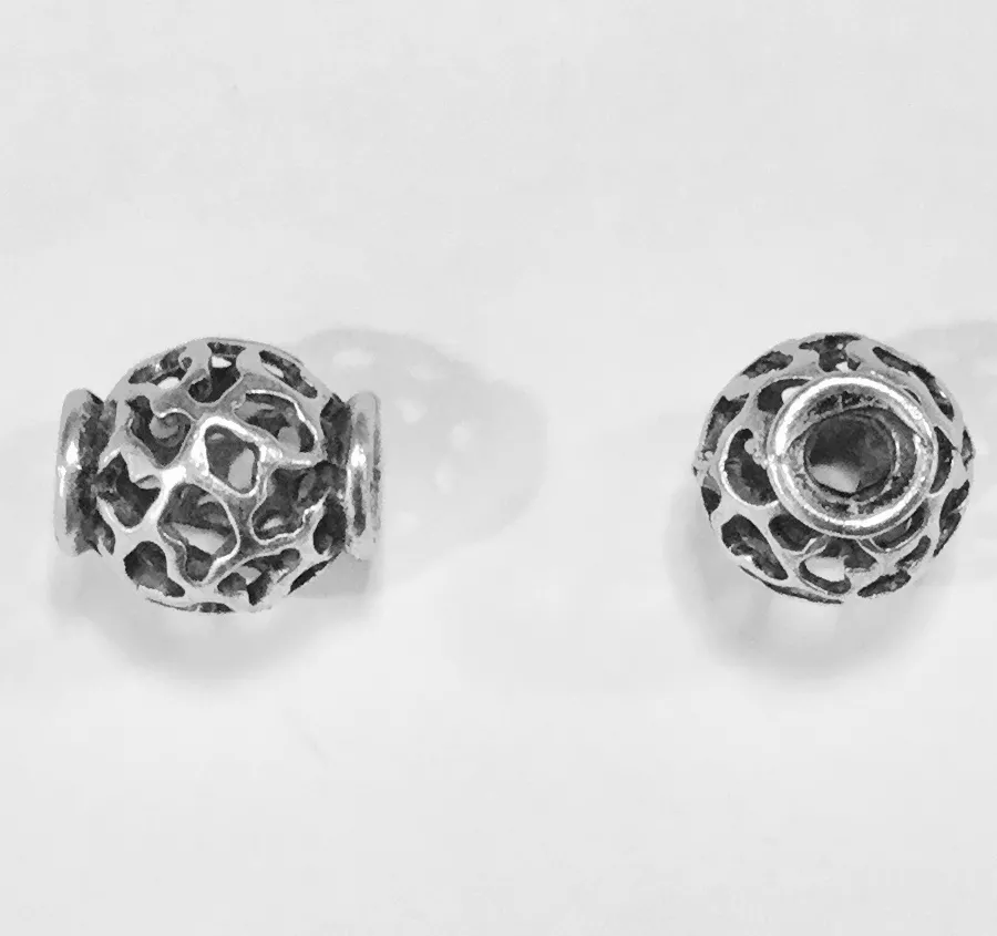 PERLES FILIGRANE TROU 4MM