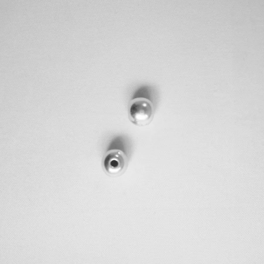 Perles 9mm en zamac plaqué argent