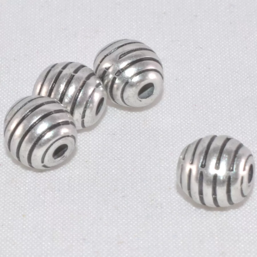 Perles striés 7mm trou 2.05mm