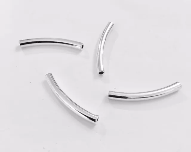 10 tubes en laiton en argent vif