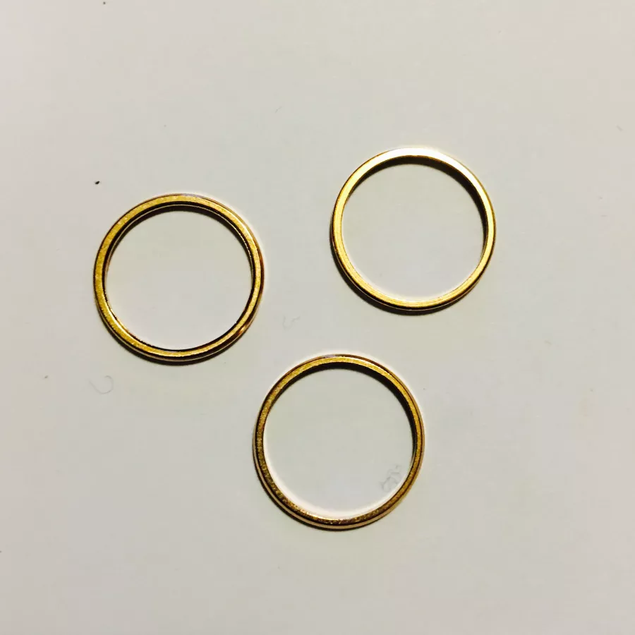 Cercle en laiton plaque or rose 