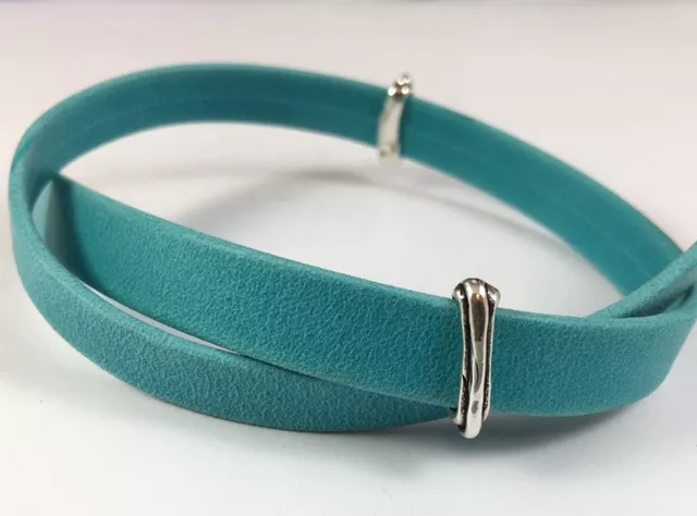 Passant fin 10mm pour cuir en étain 