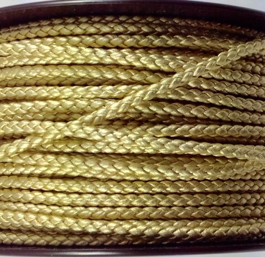 Cuir tresse rond 3mm- Serie limitée