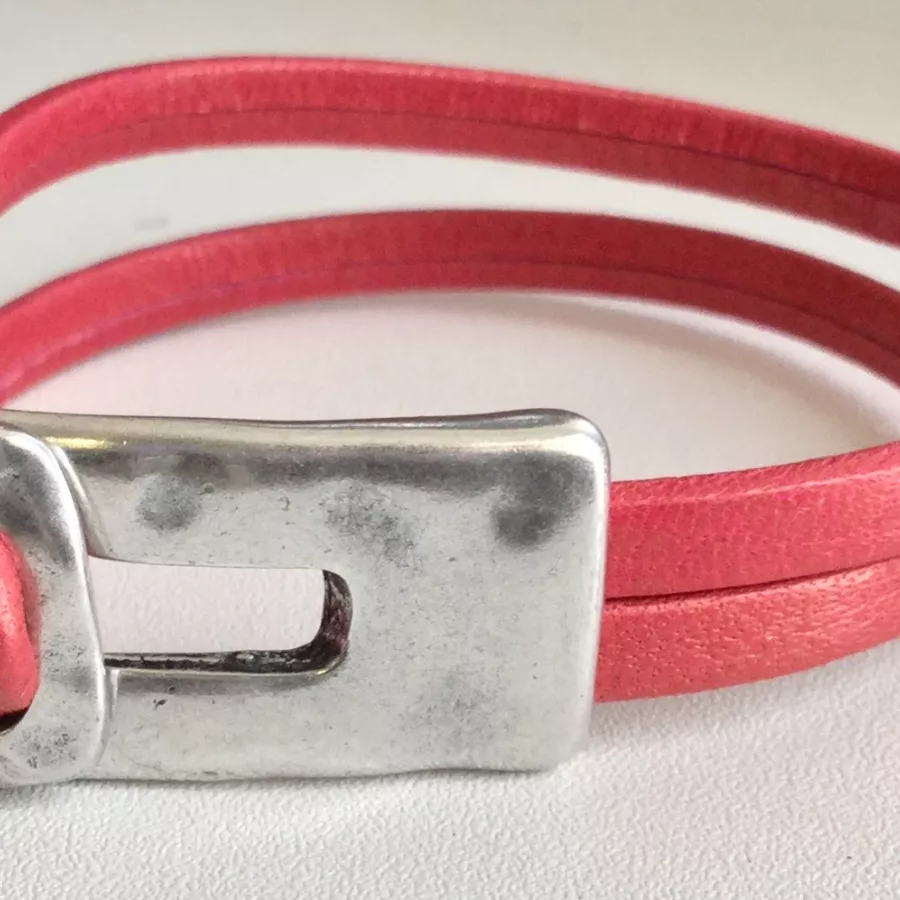 Fermoir boucle pour cuir 5mm plat ou 2mm rond