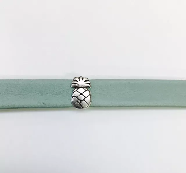 Passant ananas 10mm Etain plaqué argent