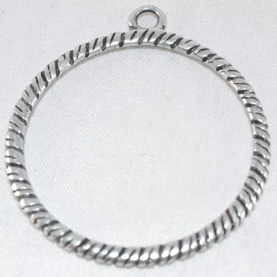 Pendant cercle strié