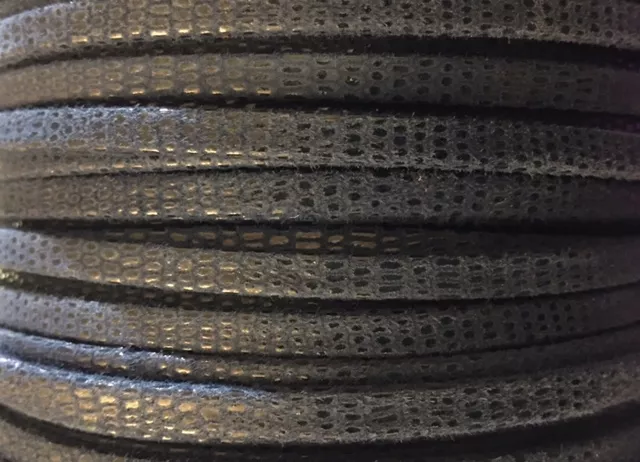 Cuir série limitée 5 mm bleu lezard