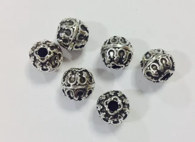 Perles en étain motif 10mm fabrication Française