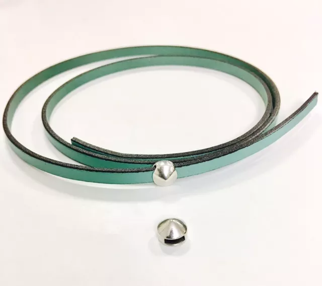 Passant 5mm cône en étain plaqué argent