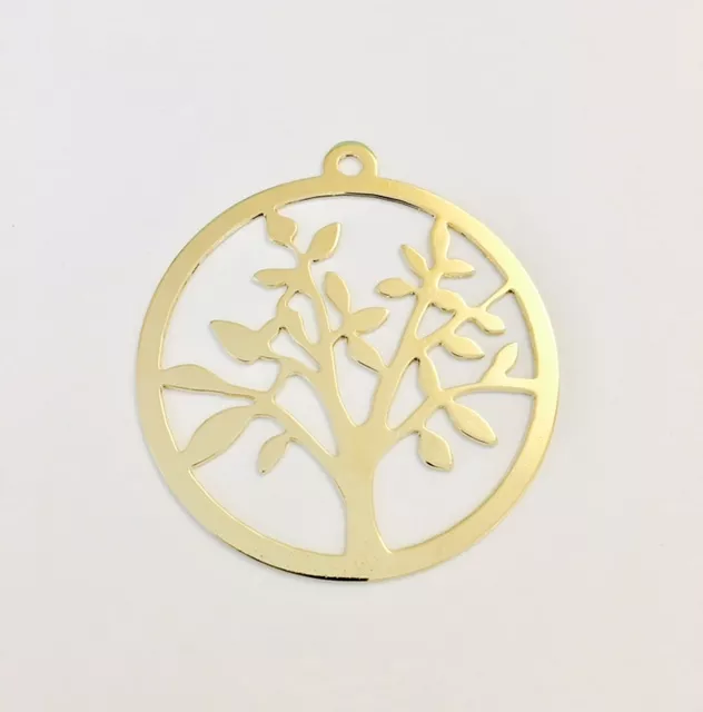 Pendant arbre de vie doré à l'or fin 24 carat