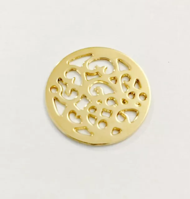 Intercalaire ou pendant arabesque en or, 20mm