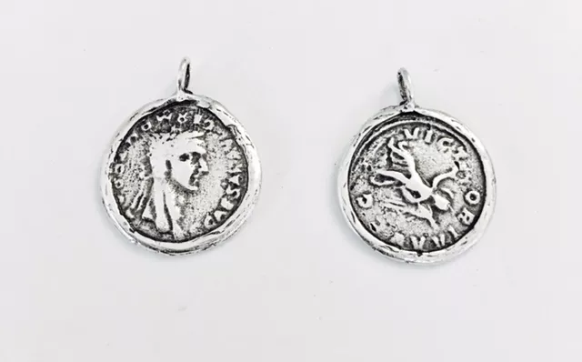 Pendant pièce de monnaie ancienne