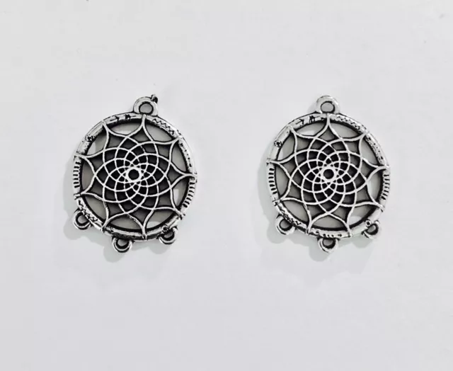 Petit attrape rêve en étain plaqué argent-sans plumes