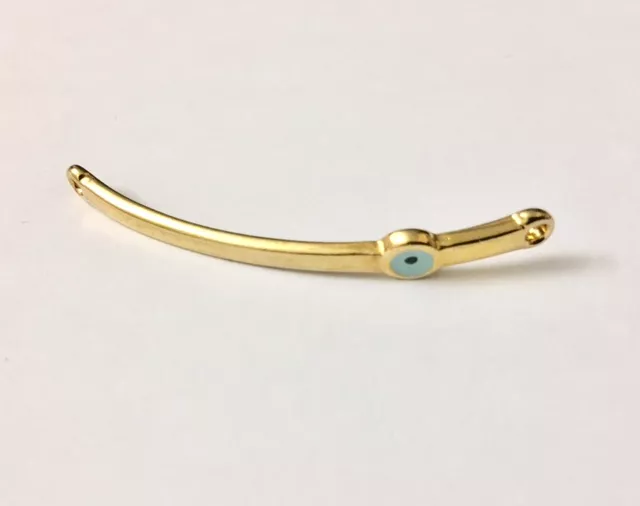 Intercalaire 2 trous ,demi-jonc avec mauvaise œil