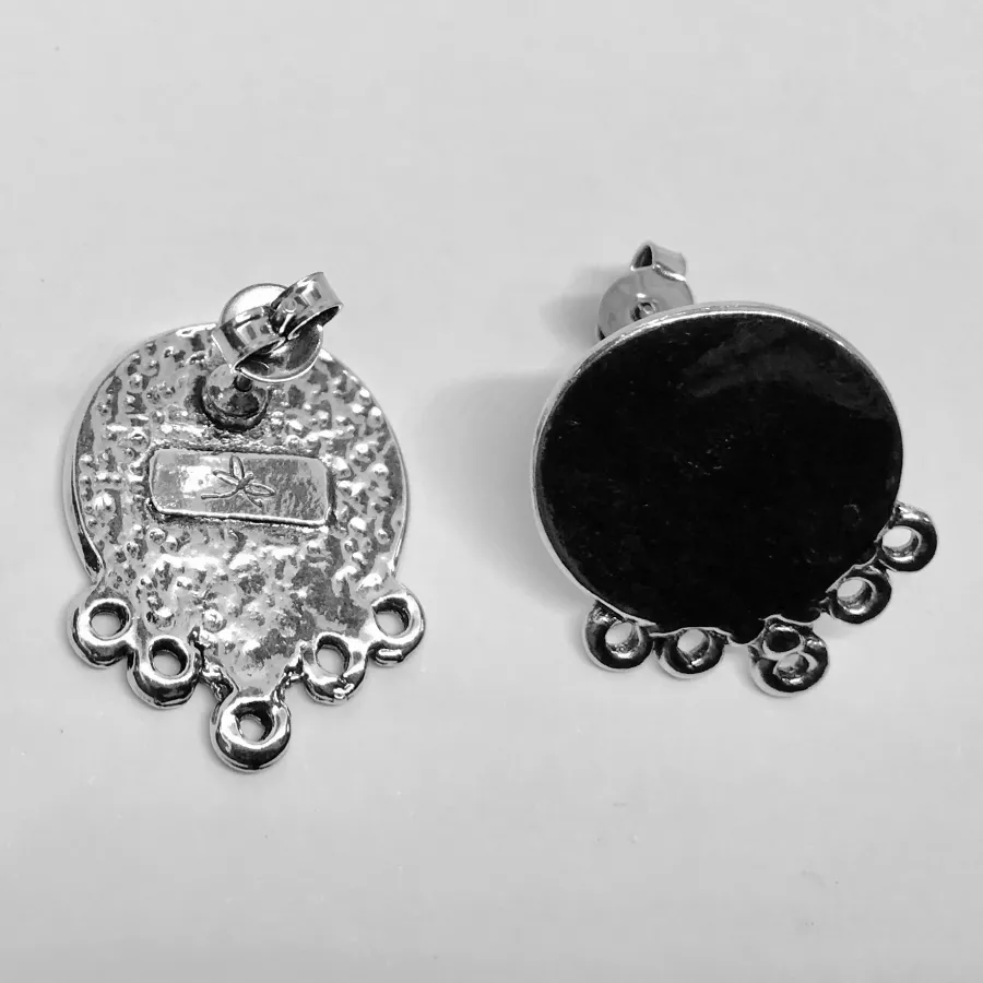 Boucles d'oreilles à clous, en étain pl 10 microns fab. FR