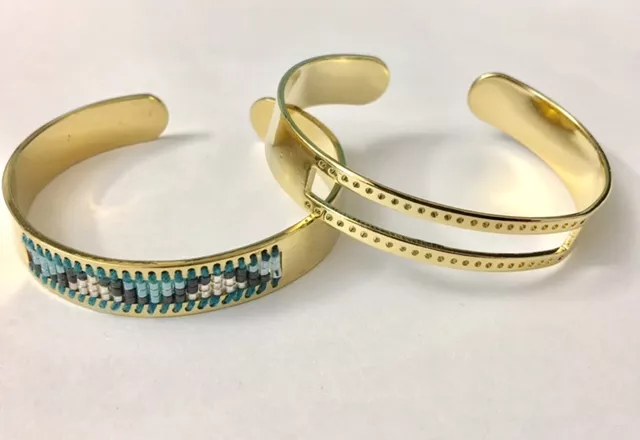 Bracelet en laiton pour miyuki, doré à l'or fin 24 carat en France