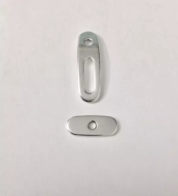 Fermoir T pour cuir ou chaine fine, trou : 1.90mm