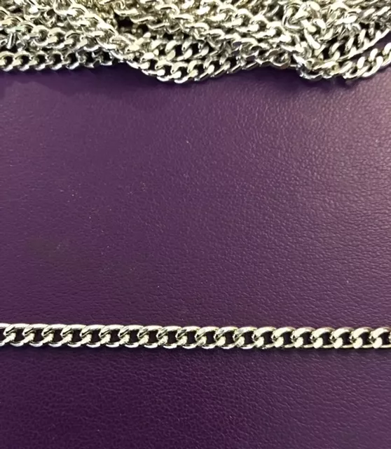 Chaine aluminium gourmette, 3mm