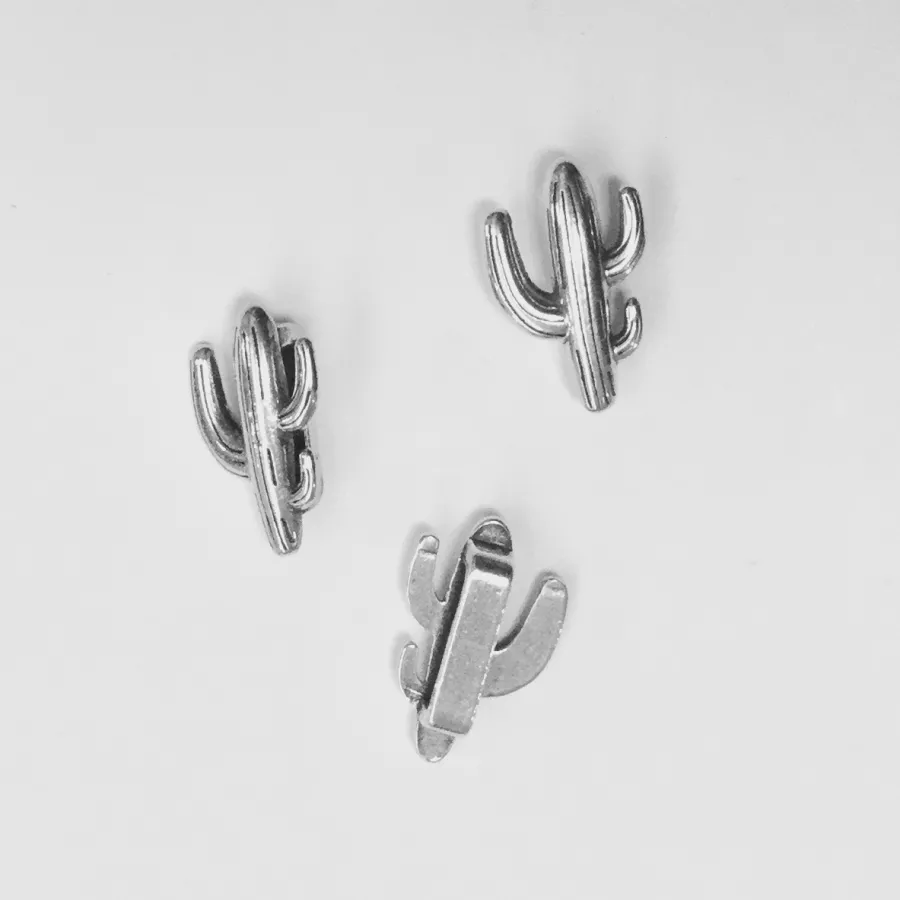 Passant cactus 10 mm en étain