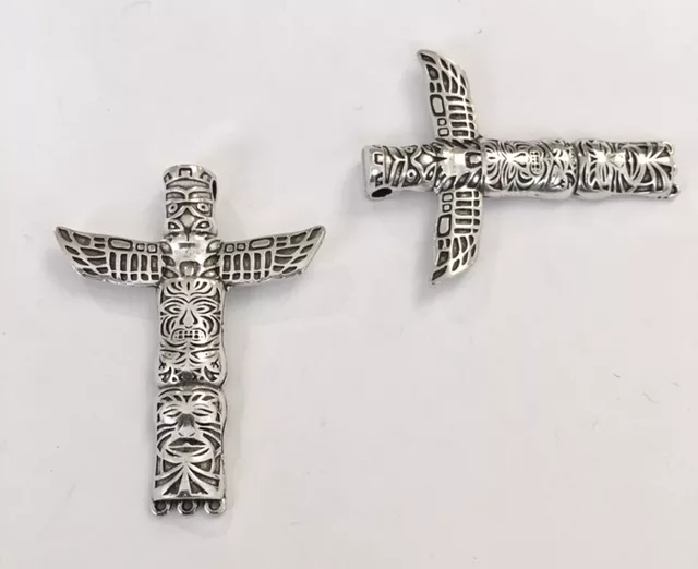 Pendant grand totem avec 3 anneaux