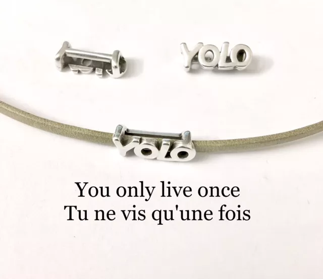 Passant YOLO pour cuir 3mm plat