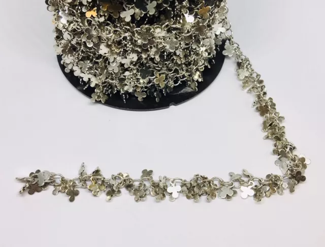 chaîne trèfle en laiton par 20cm