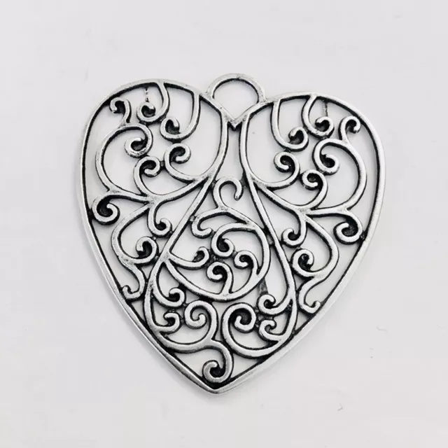  Pendant Grand cœur filigrane