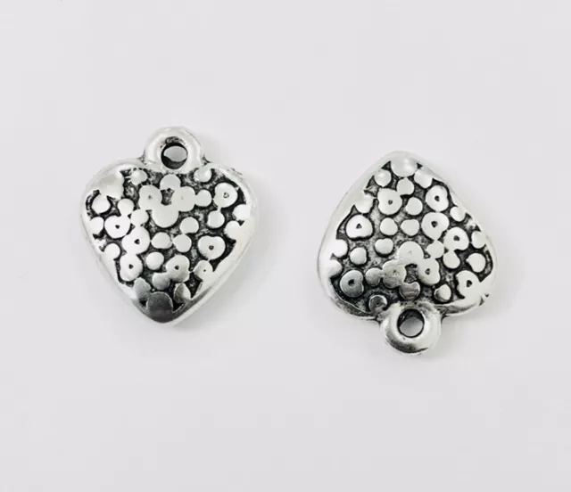 Pendant cœur massif double face