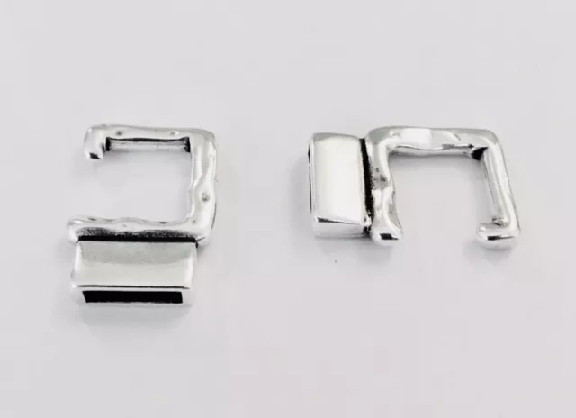 Fermoir crochet pour  cuir 10 mm