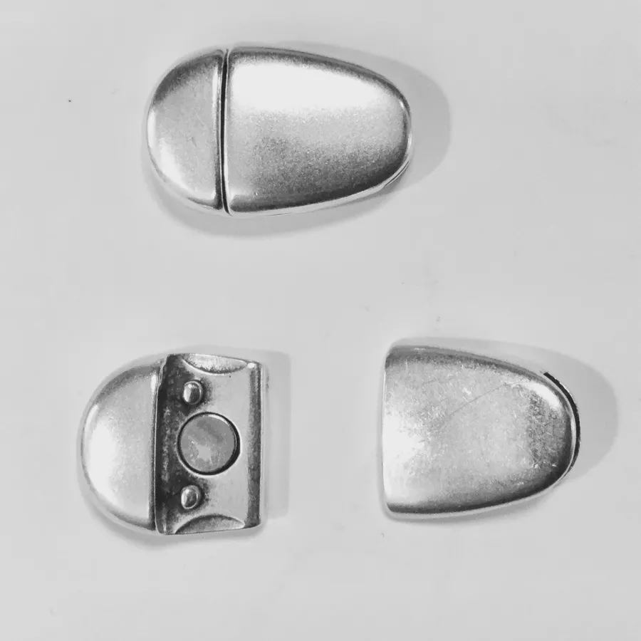 fermoir aimanté 10mm en zamac ovale, ouverture facile