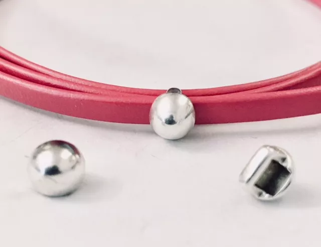 Passant demi-sphère pour cuir plat 3mm