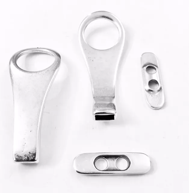 Fermoir T pour cuir plat ou rond 3mm