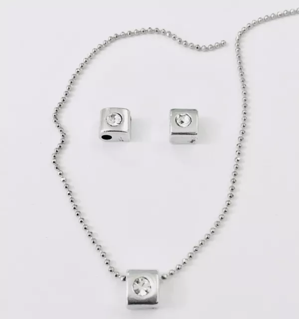 Intercalaire-pendant avec strass, trou : 2.10mm