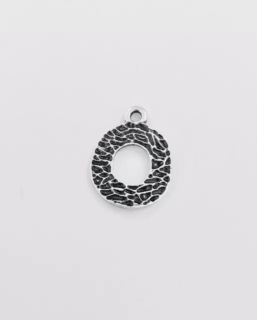 Pendant cercle plat martelé