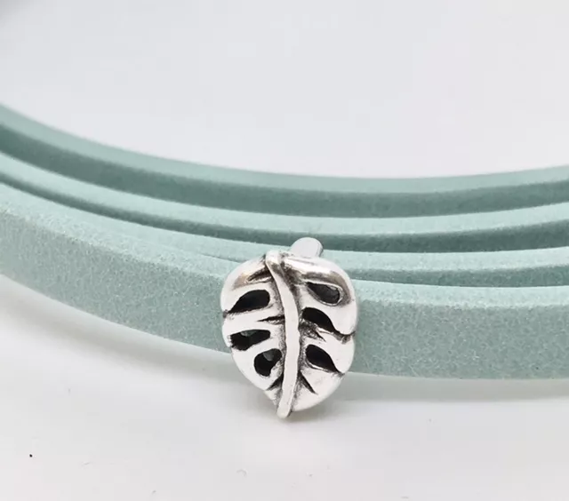 Passant feuille de monstera pour cuir plat 5mm
