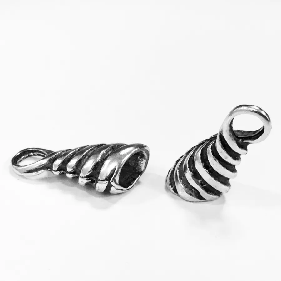 Embout cloche torsades trou oval