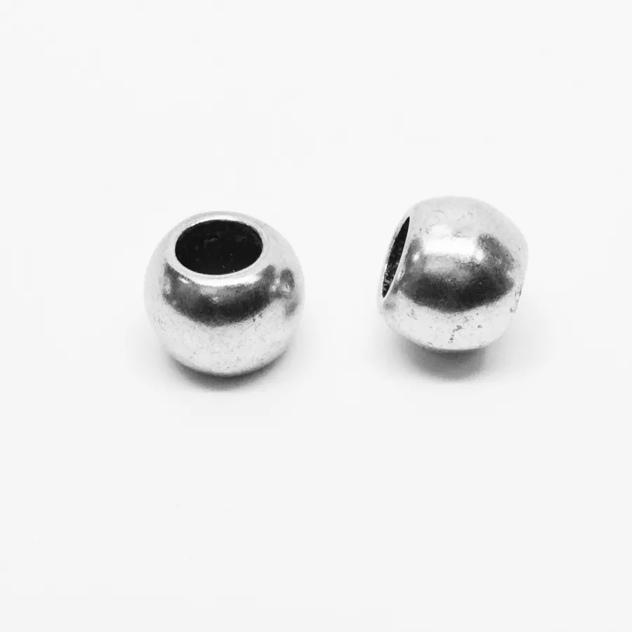 Perles 13mm forme arrondie et bombée trou 6.20mm