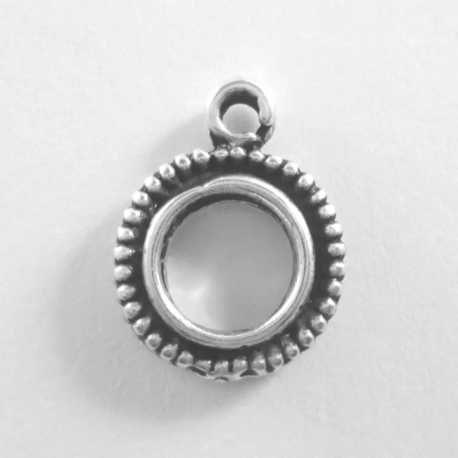 Pendant cercle strié