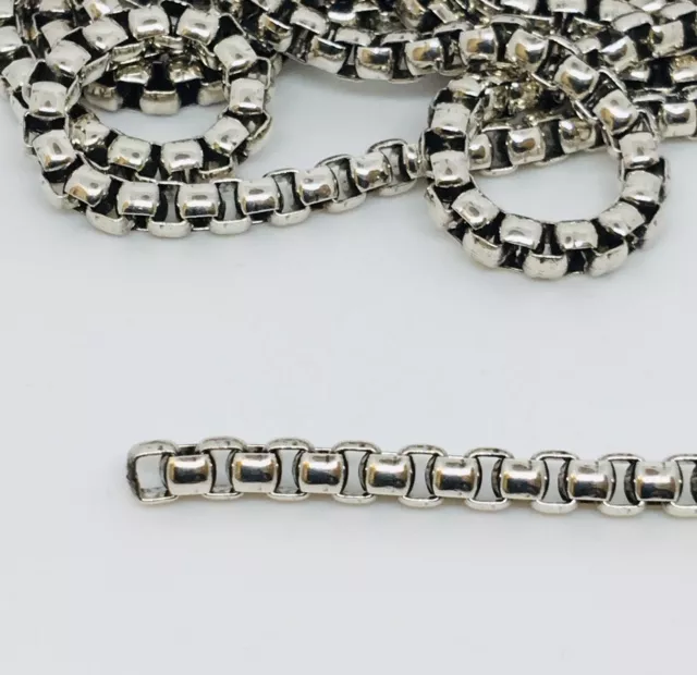 Chaîne maille vénitienne, plaquée 10 microns  argent antique en France